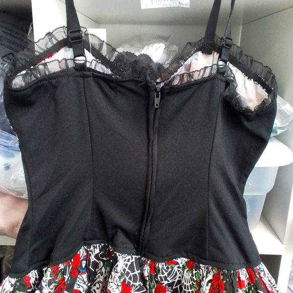 NEW Day of the Dead Sugar Skull Halloween Costume Dress - Picture 4 of 16